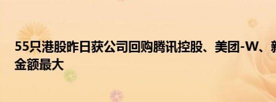 55只港股昨日获公司回购腾讯控股、美团-W、新秀丽回购金额最大