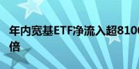年内宽基ETF净流入超8100亿 为去年全年2.5倍