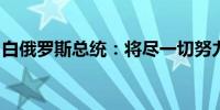 白俄罗斯总统：将尽一切努力确保地区核安全