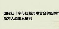 国际红十字与红新月联合会黎巴嫩代表团团长表示局势已升级为人道主义危机