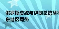 俄罗斯总统与伊朗总统举行会谈 主要讨论中东地区局势