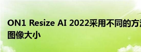 ON1 Resize AI 2022采用不同的方法来调整图像大小