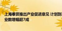 上海奉贤推出产业促进意见 计划到2027年实现专精特新企业数增幅超7成