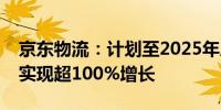 京东物流：计划至2025年底全球海外仓面积实现超100%增长