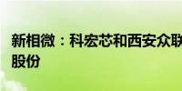 新相微：科宏芯和西安众联兆金拟转让1.00%股份