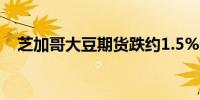 芝加哥大豆期货跌约1.5%大豆油跌超2%