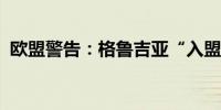 欧盟警告：格鲁吉亚“入盟”进程正在中断