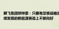 鹏飞集团郑梓豪：只要有足够战略定力和眼光就可以在可持续发展的新能源赛道上不断向好