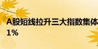 A股短线拉升三大指数集体翻红创业板指涨超1%