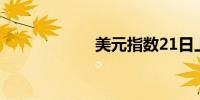 美元指数21日上涨
