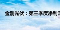金刚光伏：第三季度净利润亏损1.28亿元