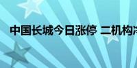 中国长城今日涨停 二机构净卖出2.08亿元