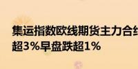 集运指数欧线期货主力合约突破3100点涨幅超3%早盘跌超1%