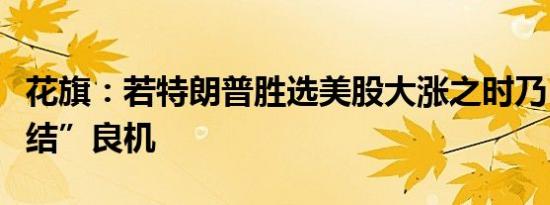 花旗：若特朗普胜选美股大涨之时乃“获利了结”良机