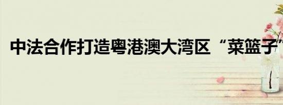 中法合作打造粤港澳大湾区“菜篮子”工程