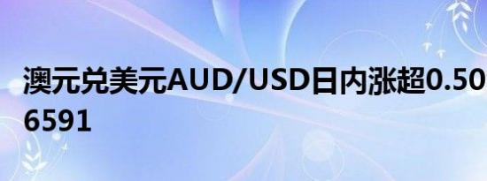 澳元兑美元AUD/USD日内涨超0.50%现报0.6591