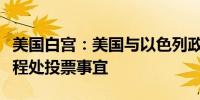 美国白宫：美国与以色列政府讨论近东救济工程处投票事宜
