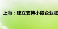 上海：建立支持小微企业融资协调工作机制