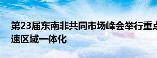 第23届东南非共同市场峰会举行重点讨论加速区域一体化