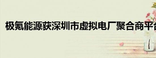 极氪能源获深圳市虚拟电厂聚合商平台资质