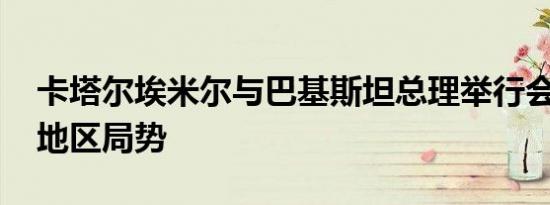 卡塔尔埃米尔与巴基斯坦总理举行会谈 讨论地区局势