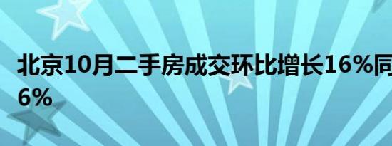 北京10月二手房成交环比增长16%同比增长46%