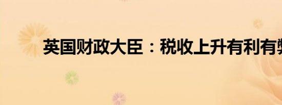 英国财政大臣：税收上升有利有弊