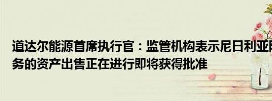 道达尔能源首席执行官：监管机构表示尼日利亚陆上石油业务的资产出售正在进行即将获得批准