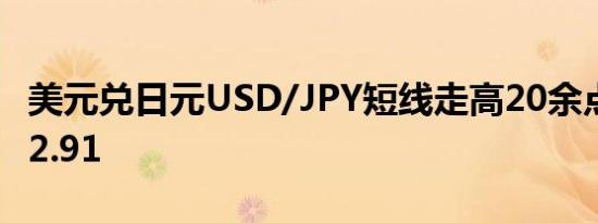 美元兑日元USD/JPY短线走高20余点现报152.91