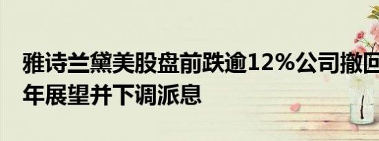 雅诗兰黛美股盘前跌逾12%公司撤回2025财年展望并下调派息