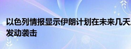 以色列情报显示伊朗计划在未来几天从伊拉克发动袭击