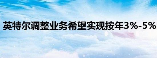 英特尔调整业务希望实现按年3%-5%的增速