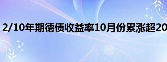 2/10年期德债收益率10月份累涨超20个基点