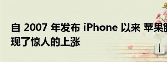 自 2007 年发布 iPhone 以来 苹果股价已实现了惊人的上涨