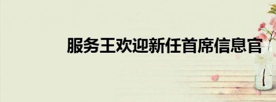 服务王欢迎新任首席信息官