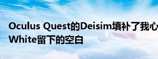 Oculus Quest的Deisim填补了我心中BlackWhite留下的空白